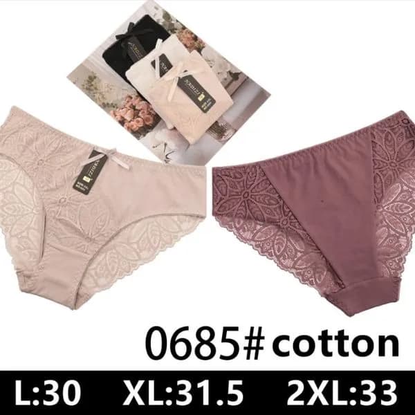 Majtki damskie bawełniane L:30 XL:31.5 2XL:33 cm 0685#