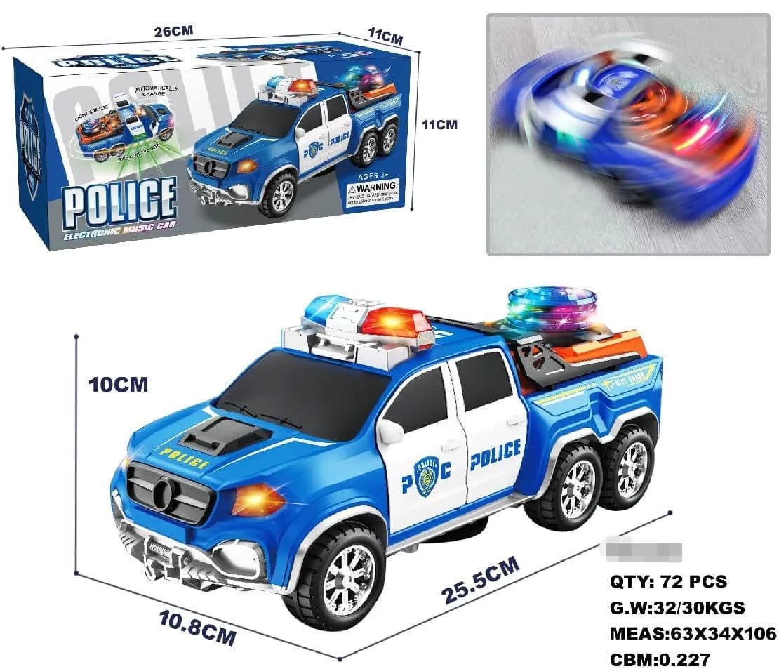 Samochod Police Music Light