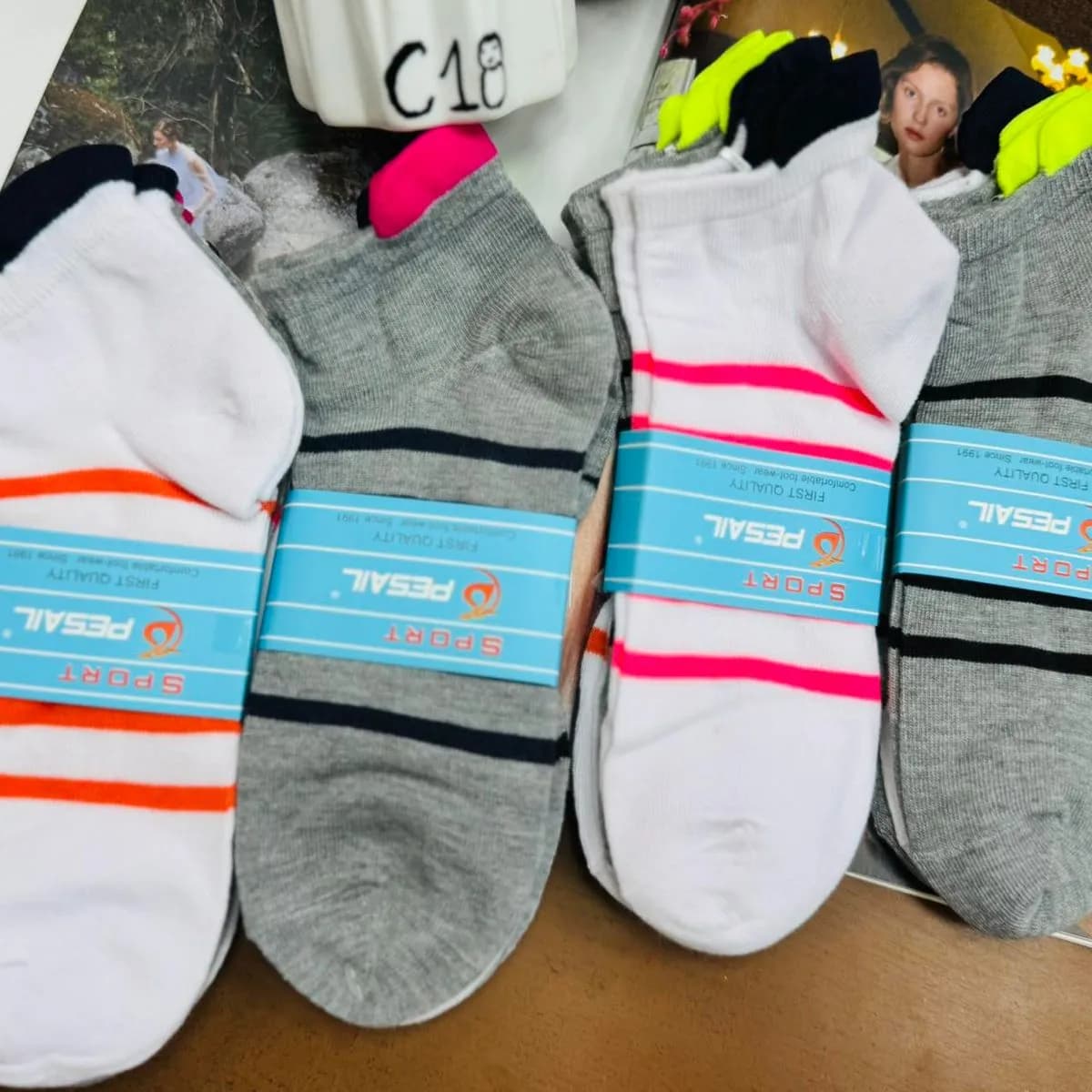 Skarpetki damskie Pexel kolorowe zestaw 48 szt