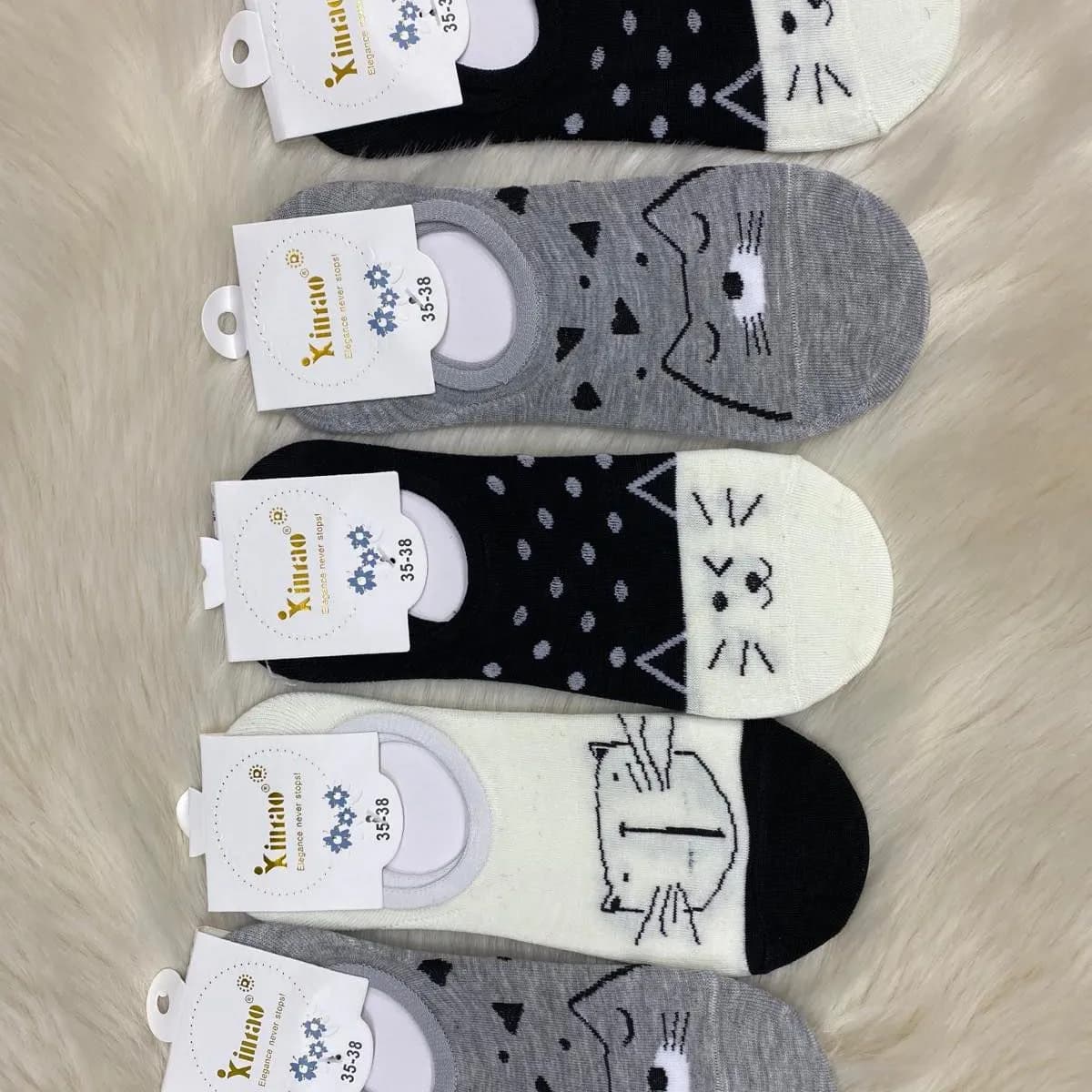 Skarpetki damskie stopki z kotkami 38-40