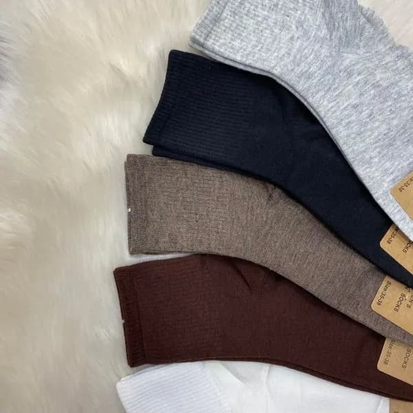 Skarpetki damskie stopki prążkowane 5 kolorów