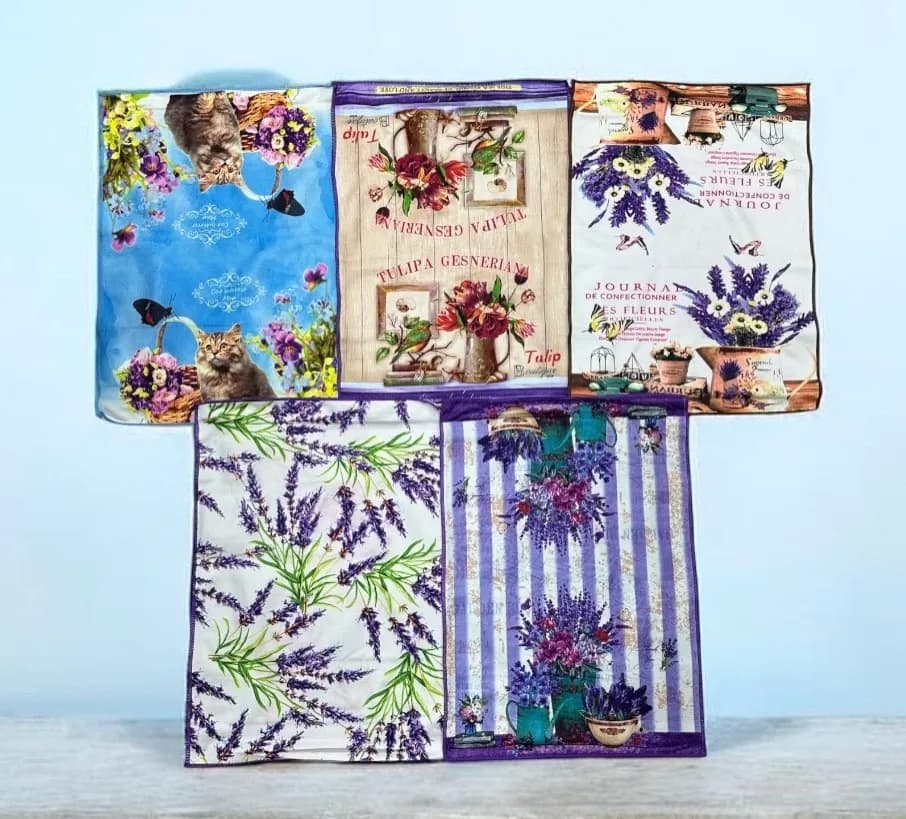 Ścierki z Mikrofibry 40/60 z motywami kwiatowymi