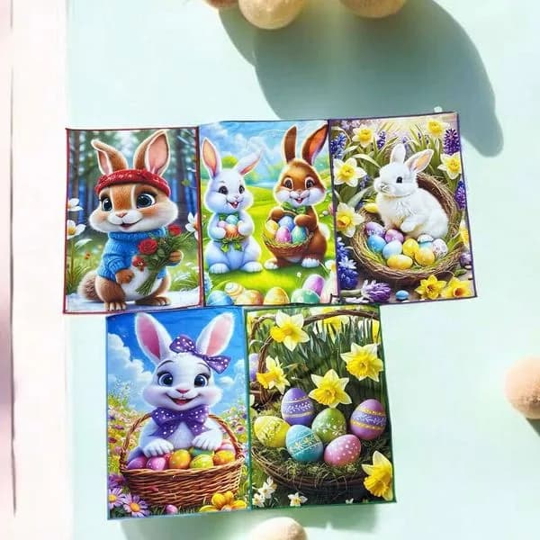 Ścierki z Mikrofibry 40/60 Wielkanocne z Królikami