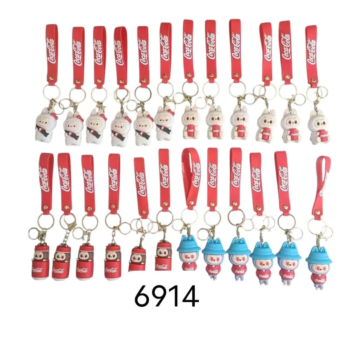 Brelok do Kluczy Labubu Coca-Cola Silikonowy Mix Wzorów 24 szt.