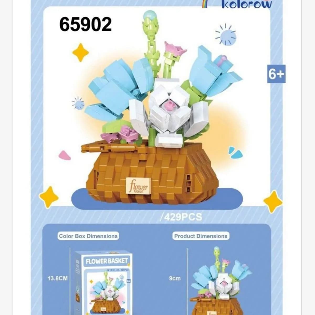 Klocki Kwiaty w Koszyku Flower Basket 429PCS 65902