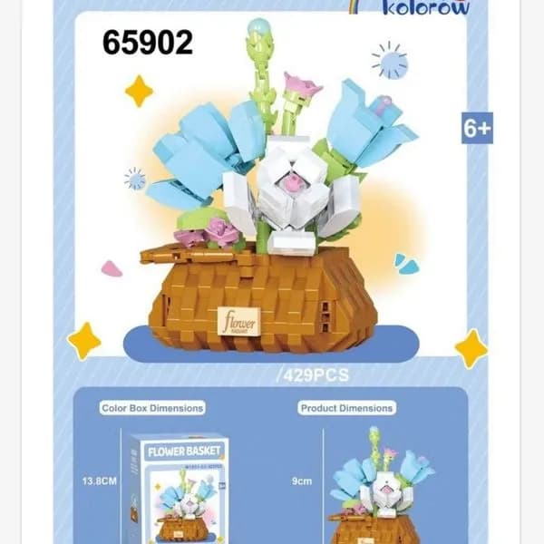 Klocki Kwiaty w Koszyku Flower Basket 429PCS 65902