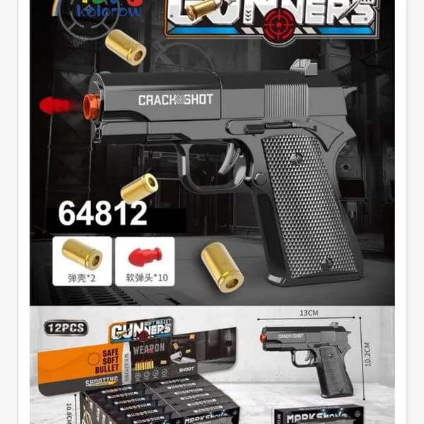 Zabawki Pistolety Gun Soft Bullet