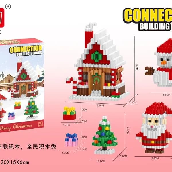Klocki LEGO-like Merry Christmas 201x15cm Lezuan