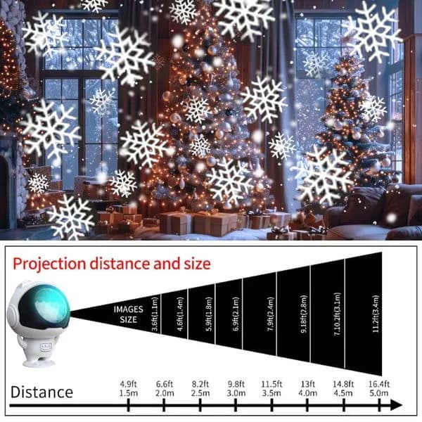 White Snow & Spot LED Light Projector