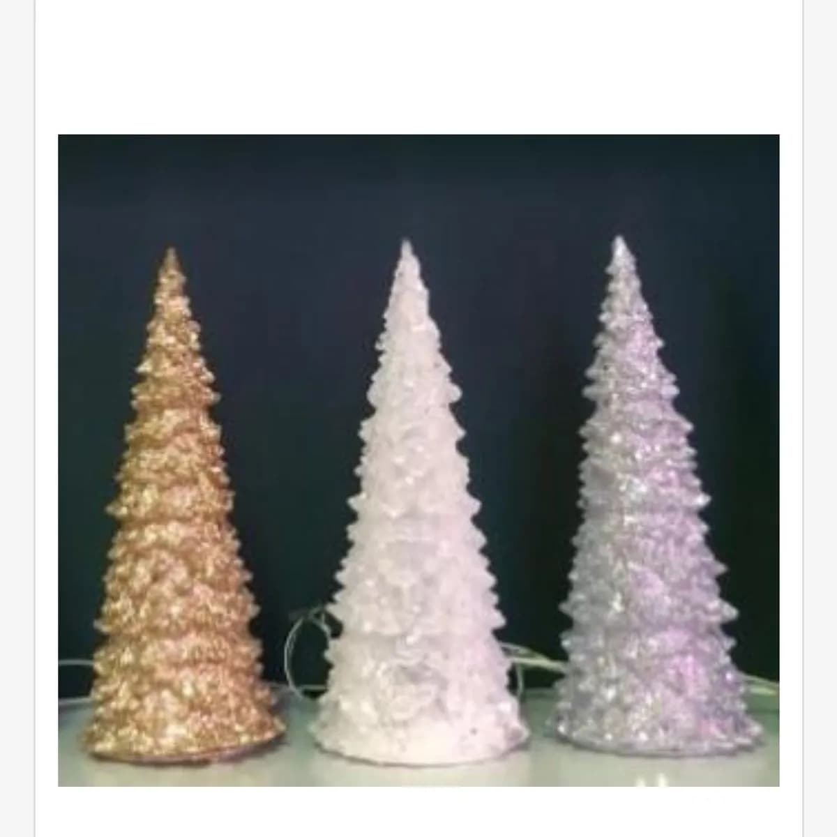 Lampki LED choinkowe 9x23cm złoty biały srebrny