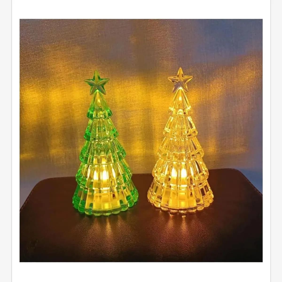 Lampki LED choinkowe 7.5x15cm zielona i złota