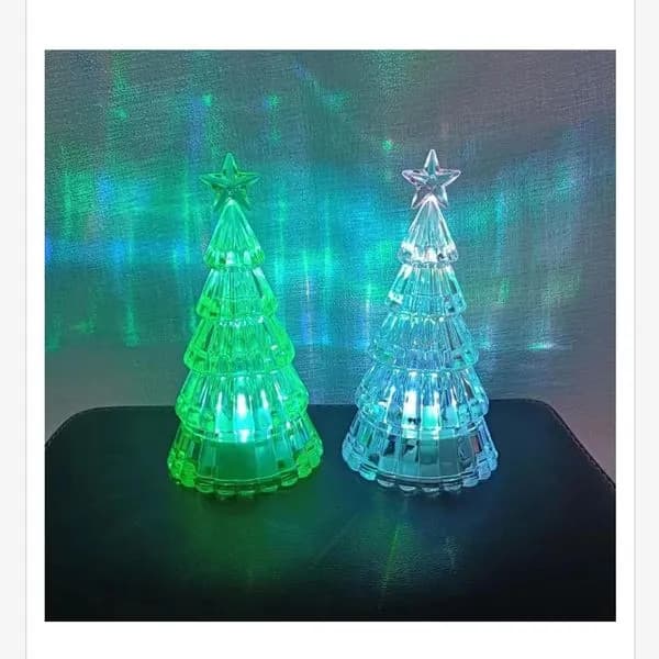 Lampki LED choinki 6x11cm zielona i niebieska