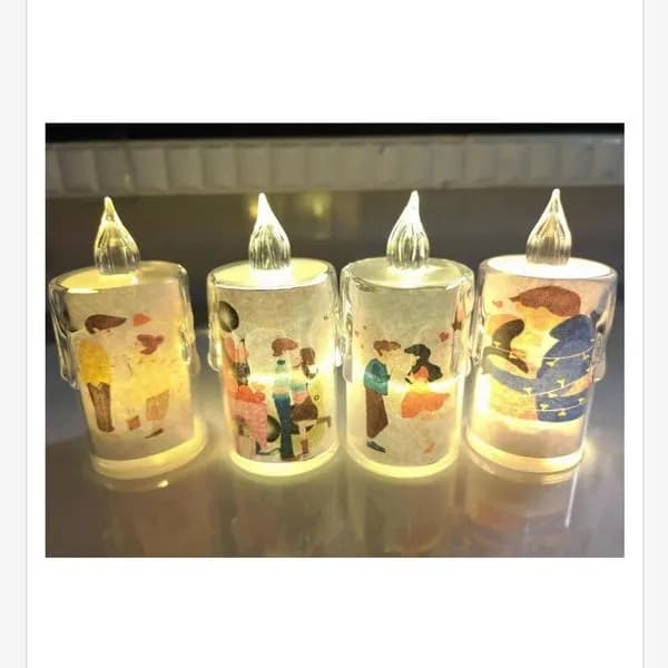 Świece LED dekoracyjne 4x8cm z motywem par
