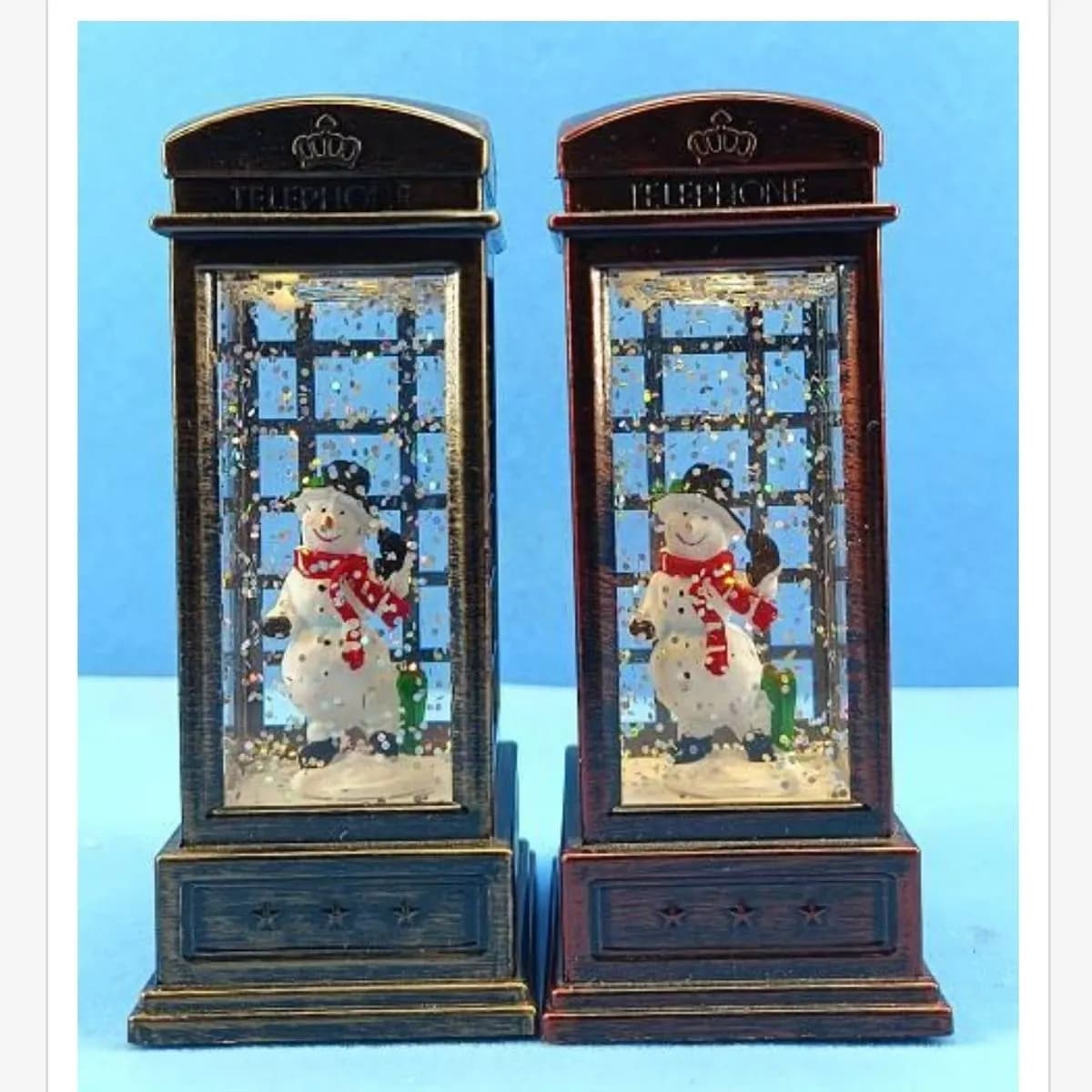 Lampki świąteczne - Śnieg globus z bałwankiem 2 kolory