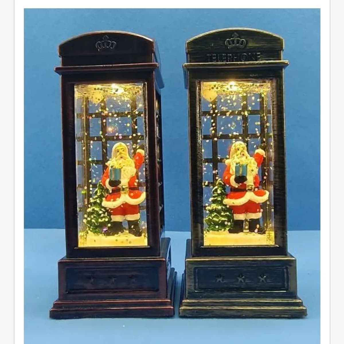 Lampki świąteczne budka telefoniczna z LED, 2 kolory