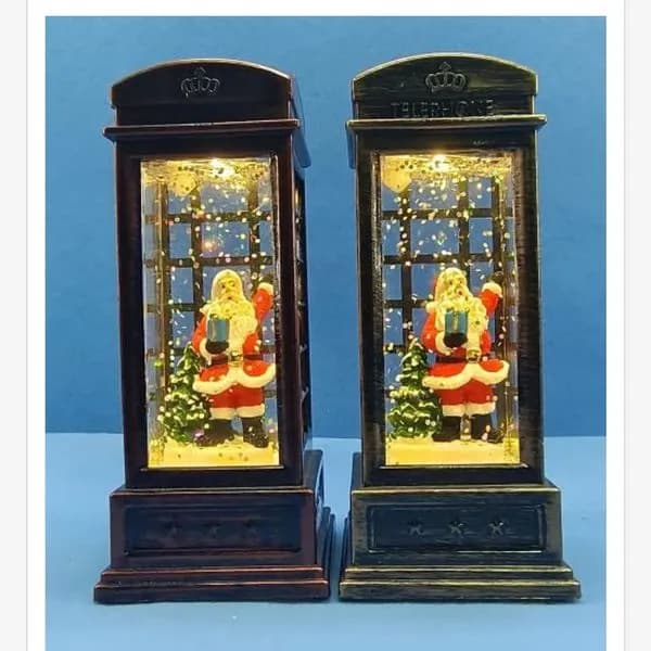 Lampki świąteczne budka telefoniczna z LED, 2 kolory