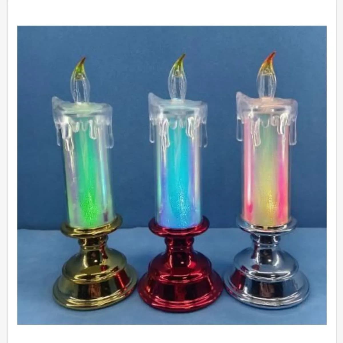 Świeca LED dekoracyjna 21.6CM z podstawką