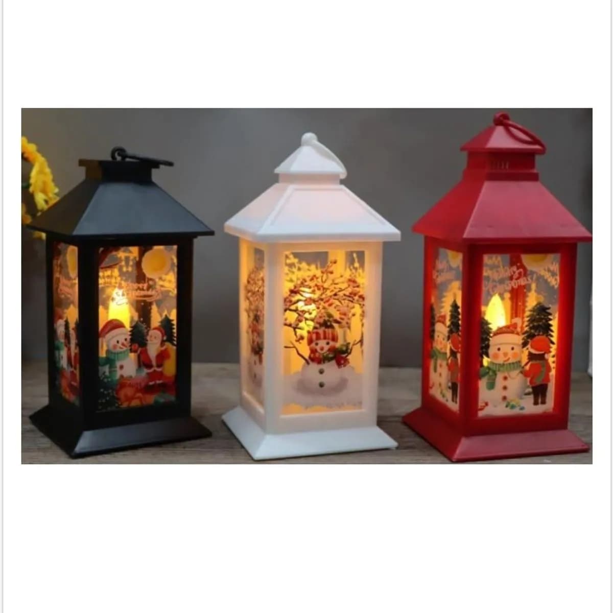 Lampki Świąteczne LED 8x17.3cm Czarny/Biały/Czerwony