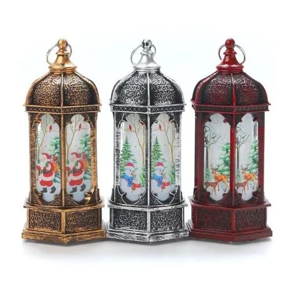 Lampki Świąteczne 6x14cm Złoty/Srebrny/Czerwony