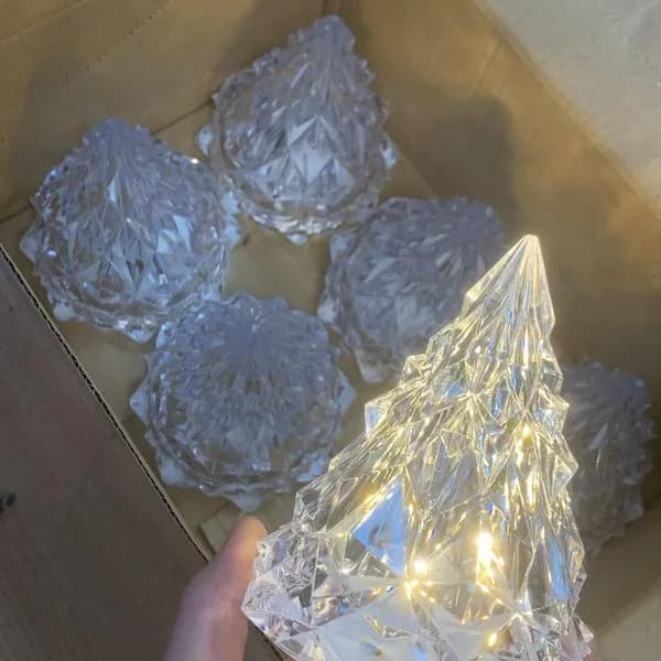 Lampki LED 12cm choinkowe kryształowe