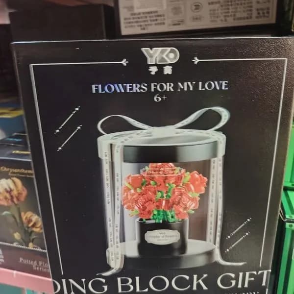 Klocki Budowlane Kwiaty Building Block Gift 6+