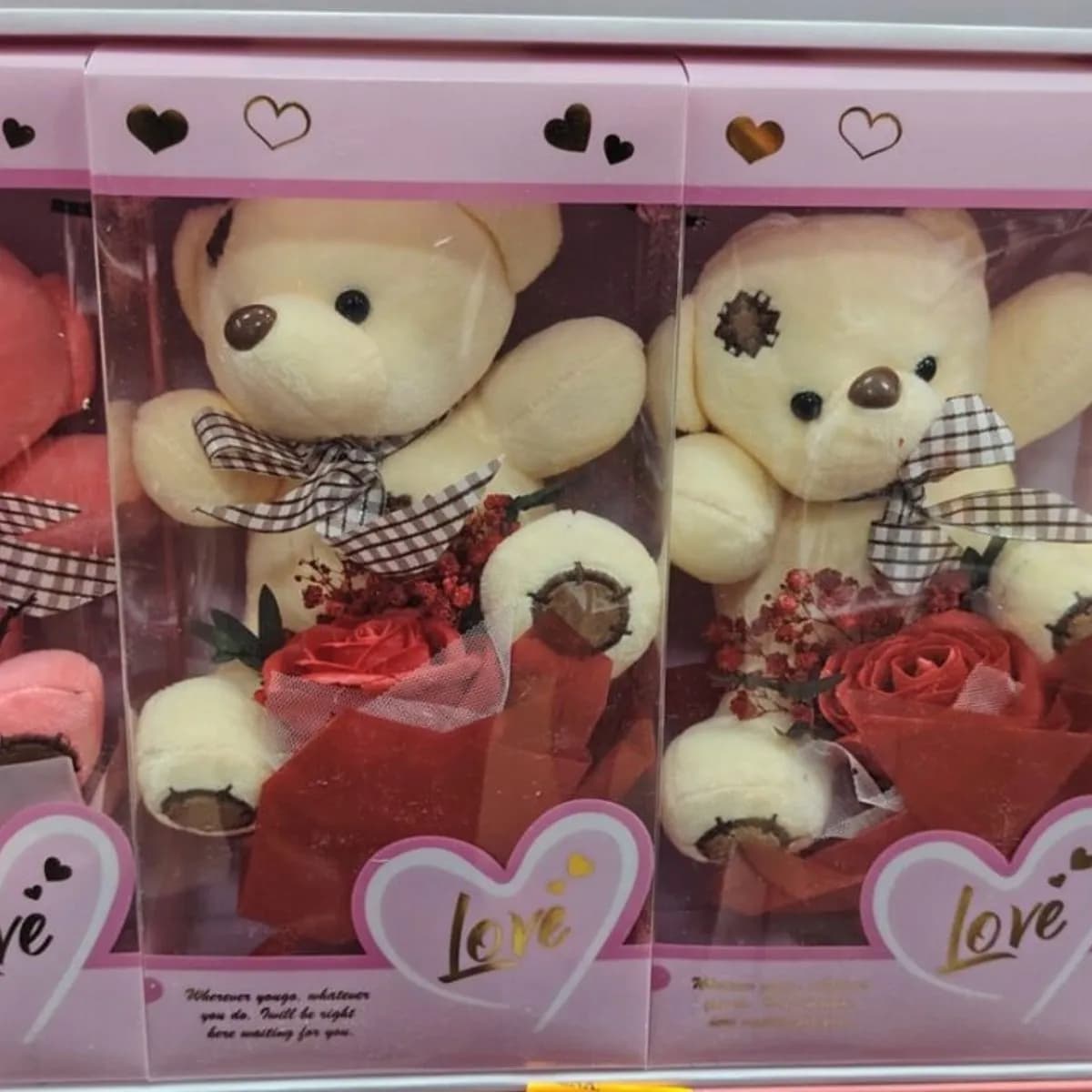 Pudełko Miś Kwiaty LED