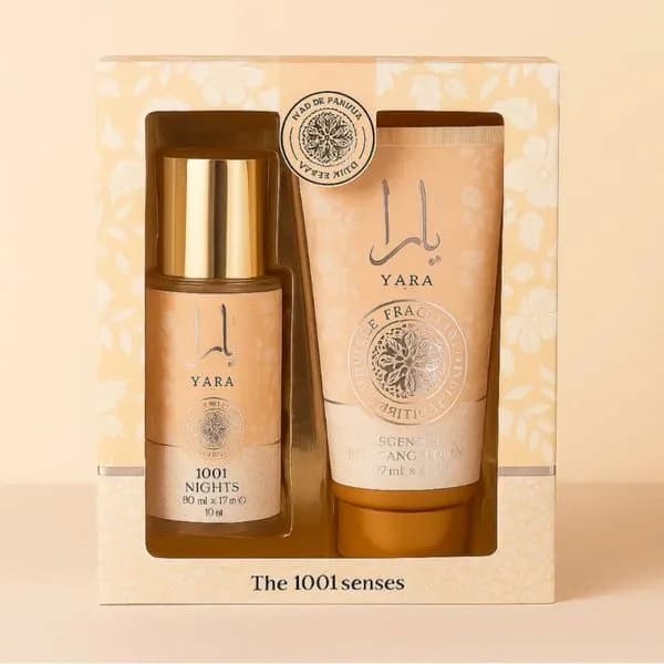 Zestaw Prezent Yara Parfum de Peau 1001 Nocy 80ml + 75ml