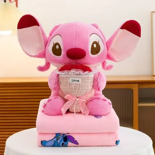 Maskotka Lilo & Stitch z Kocykiem Różowa