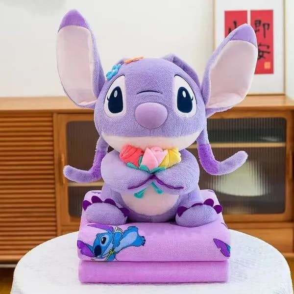 Maskotka Stitch z Kocykiem Fioletowa 90226-196
