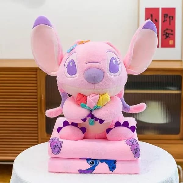 Maskotka Stitch z Kocykiem Różowy 90226-197