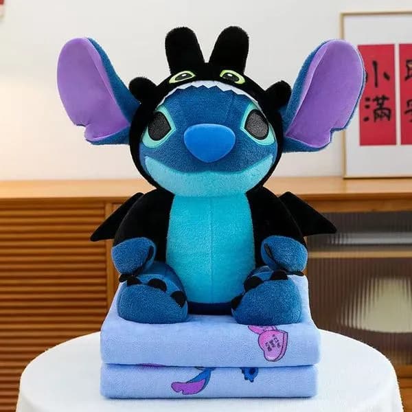 Maskotka Stitch z kocykiem niebieski 90226-198