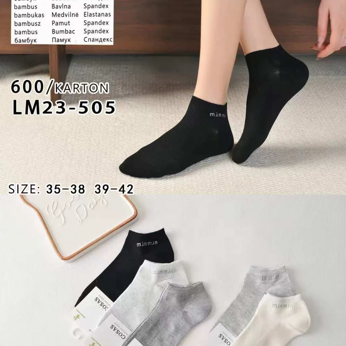 Skarpetki damskie COSASAS bawełna bambus spandex 35-42