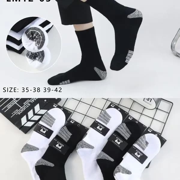 Skarpetki damskie COSASAS czarne białe LM12-03 rozmiar 35-42