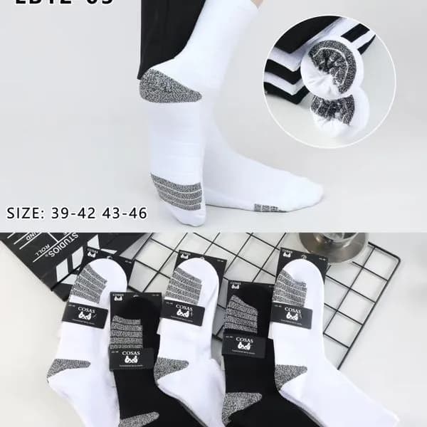 Skarpetki męskie LB12-03 biało-czarne rozmiar 39-44