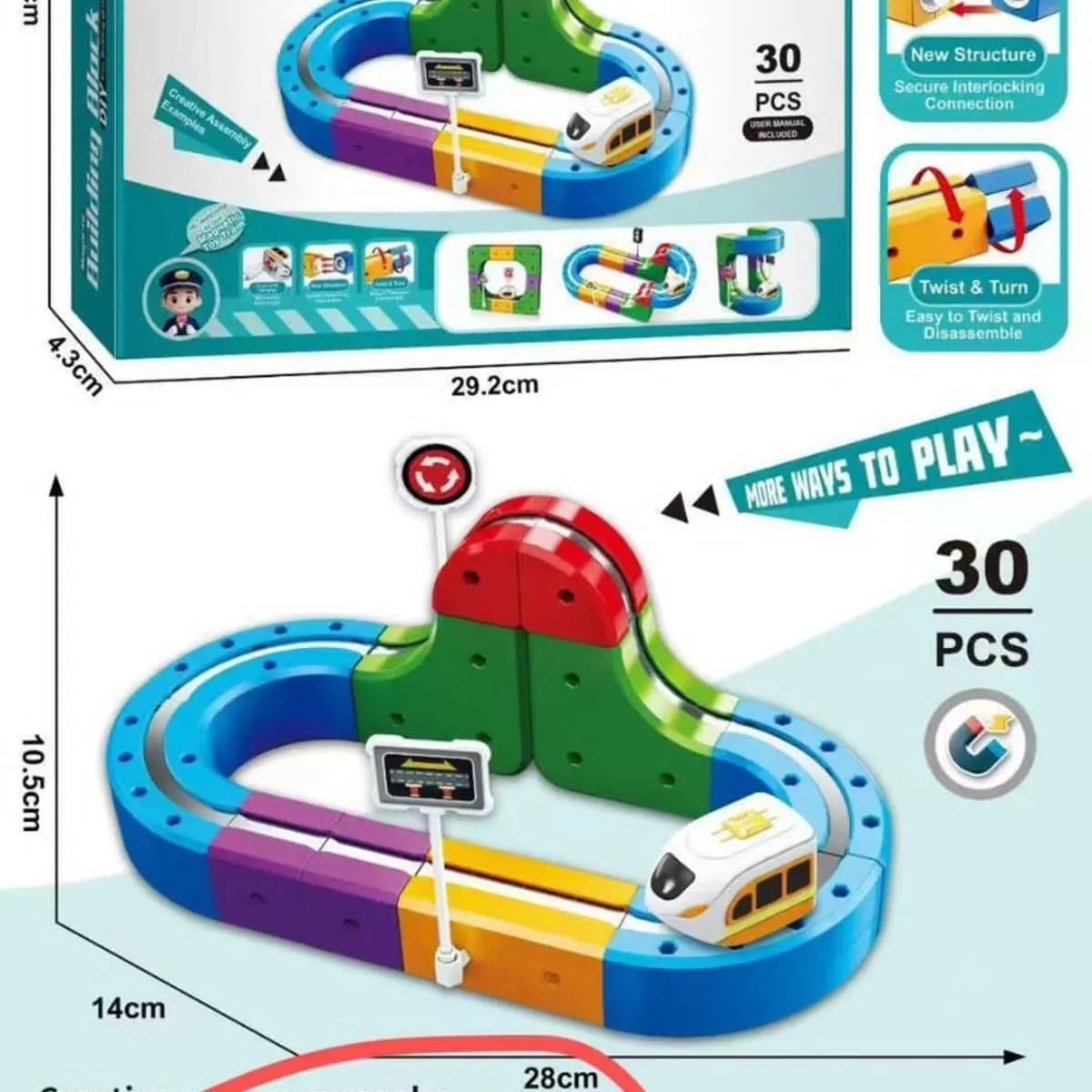 Zabawki Building Blocki Track 30PCS