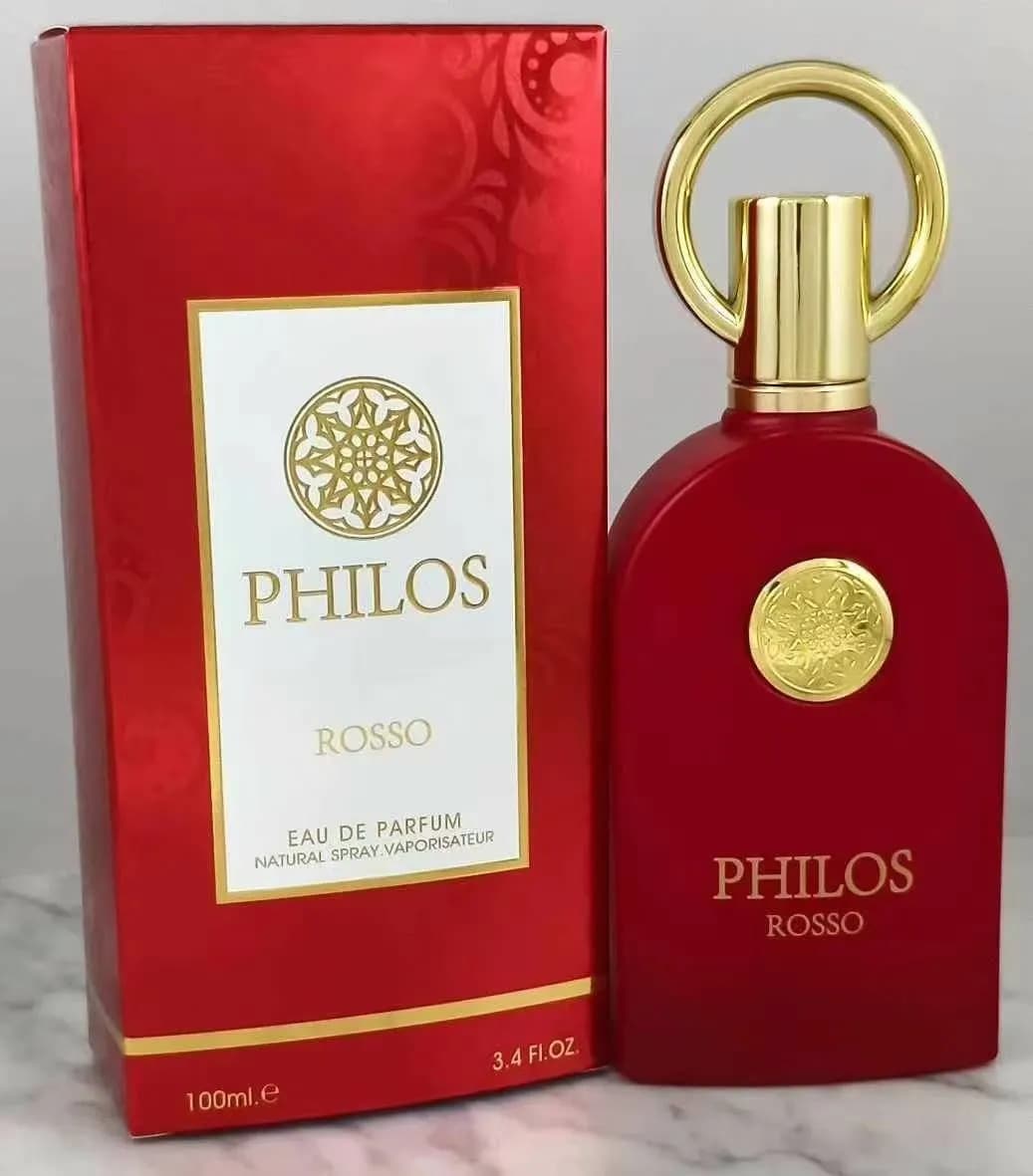 Woda perfumowana Philos Rosso 100ml - czerwony flakon, złoty korek