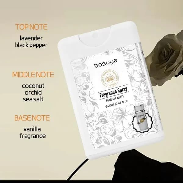 Perfumowany Spray do Ciała BOSUYA Fresh Mist Biały 20ml Kieszonkowy