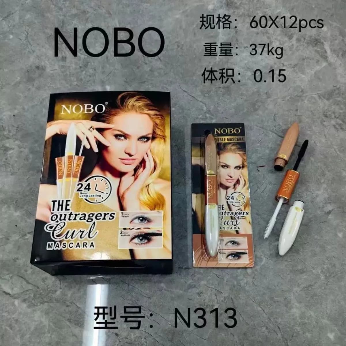 Nobo Mascara Double Extension Dwustronny Tusz do Rzęs z Bazą