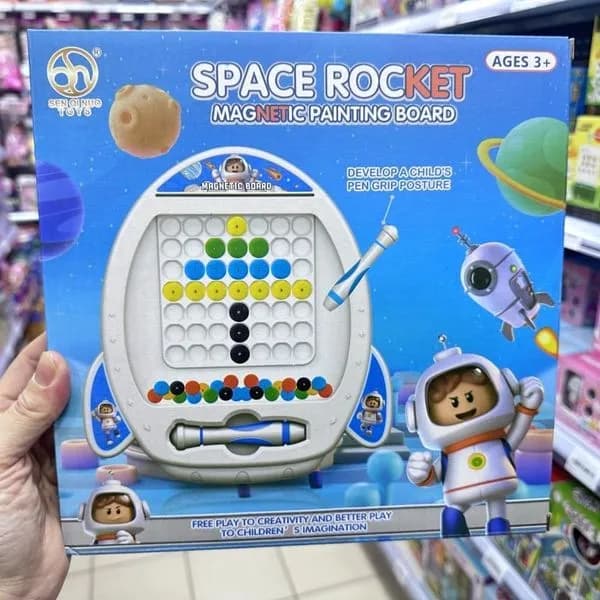 Zabawka Space Rocket Magnetic Painting Board