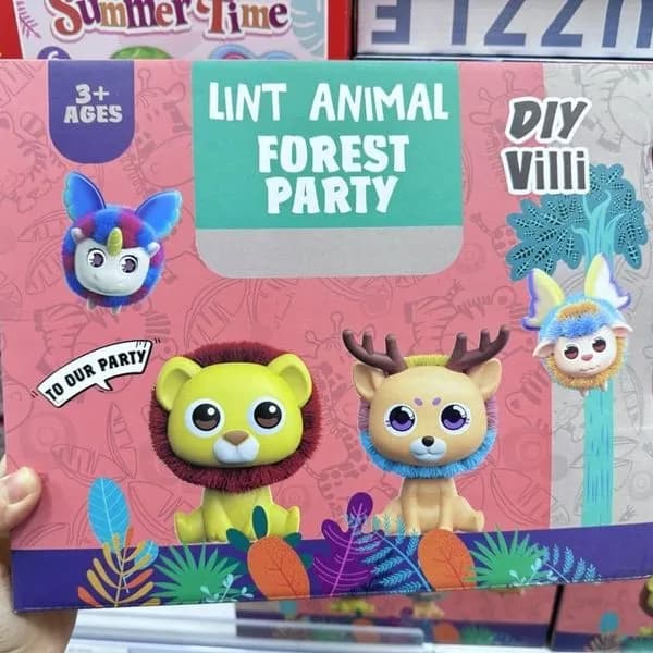 Zabawka DIY Lint Animal Forest Party