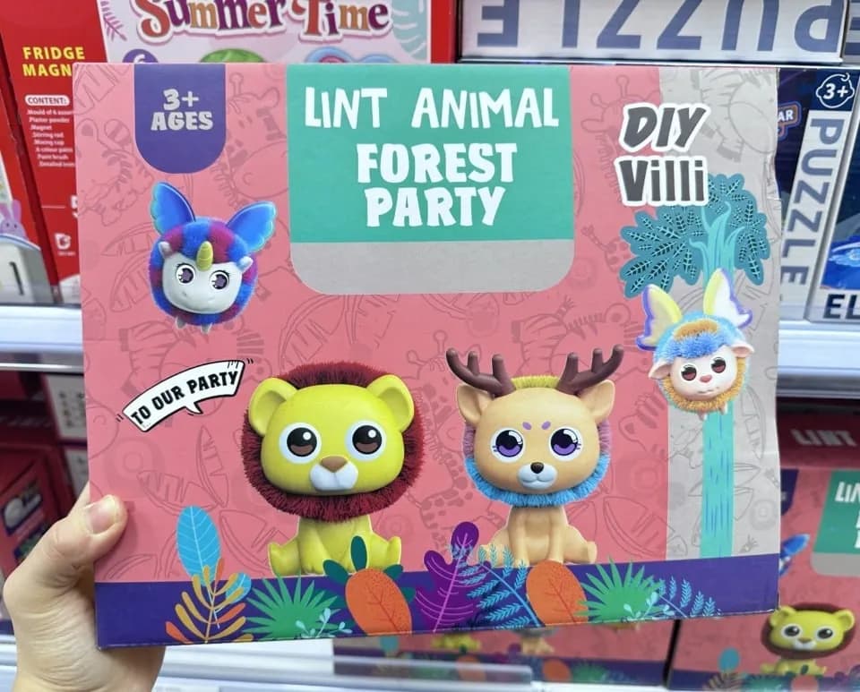 Zabawka DIY Lint Animal Forest Party