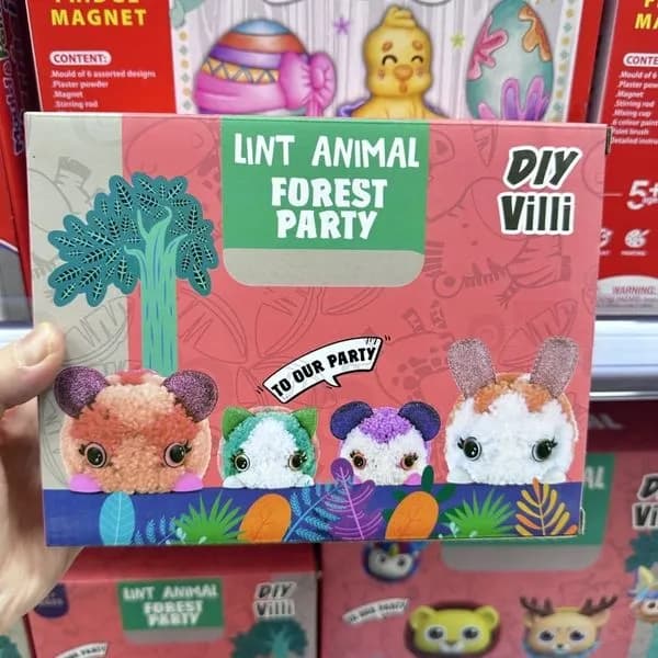 Zabawka DIY Lint Animal Forest Party