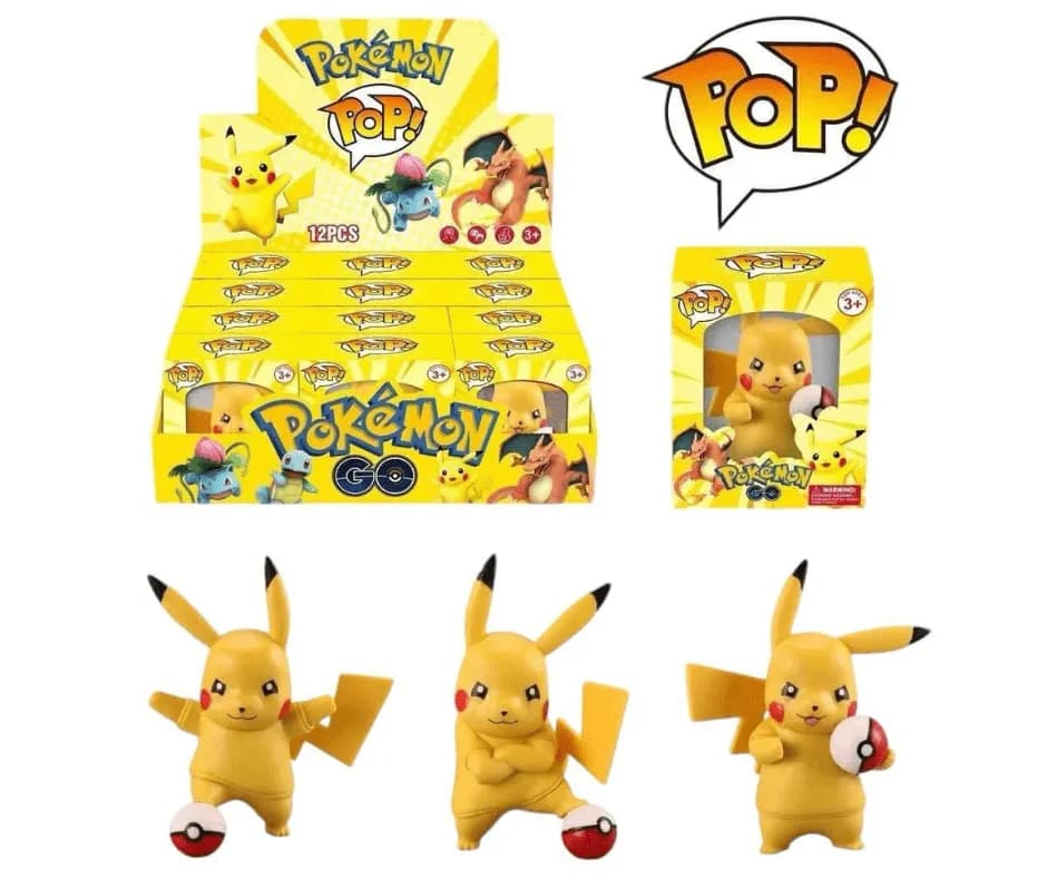 Figurki Pokemon Pikachu POP! 12 szt. w displayu, różne pozy