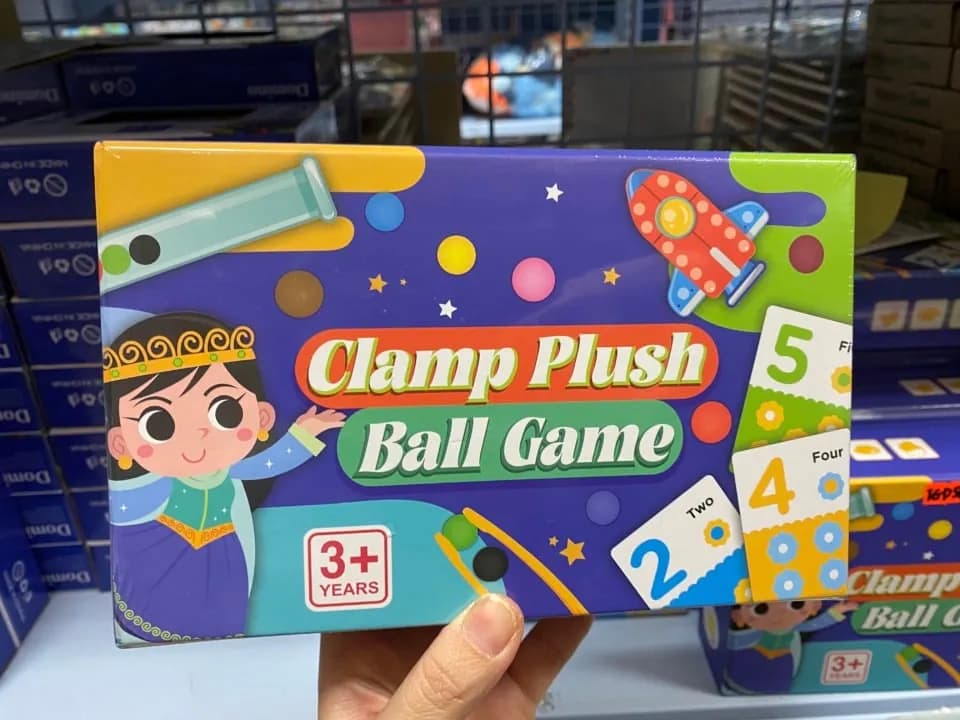 Gra Clamp Plush Ball Game dla dzieci 3+ z chwytakiem i kartami