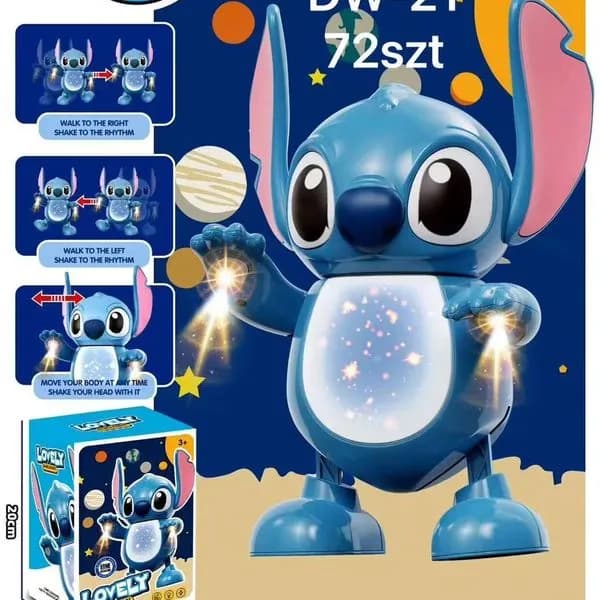 Robot tańczący Lovely Dance Stitch DW-21 20cm interaktywny LED