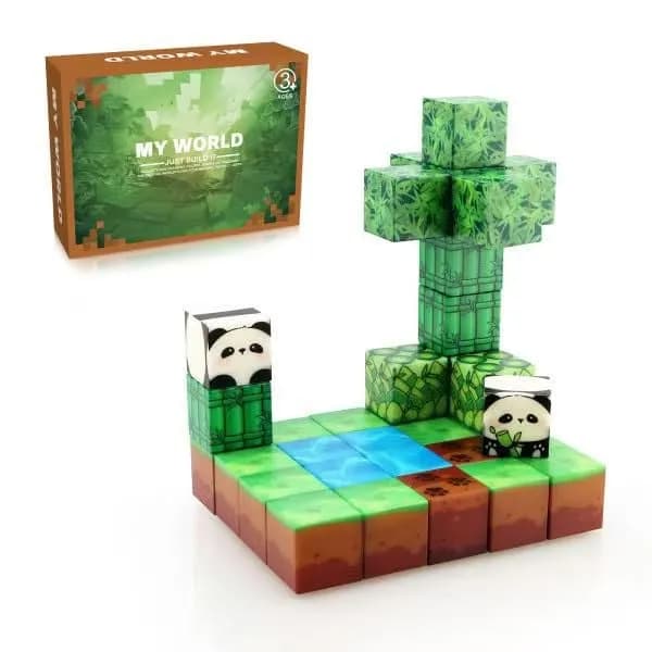 Klocki My World Pandy i Świat Natury Pixel Art - Zestaw Kostek