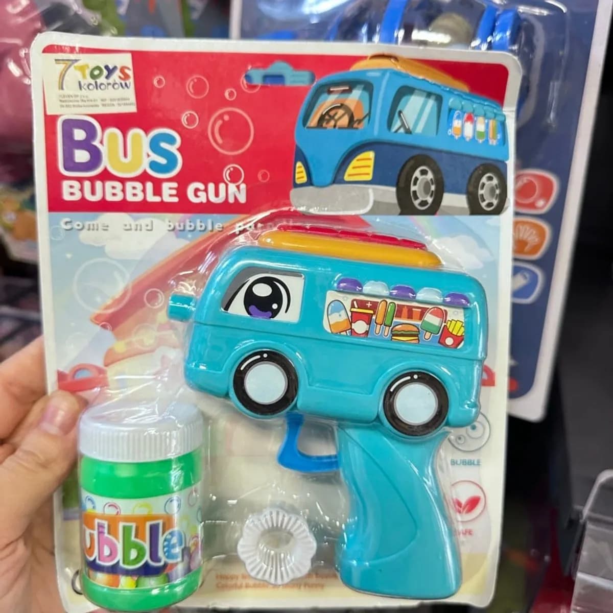 Pistolet na bańki Bus Bubble Gun PK12494, żółty autobus z lodami