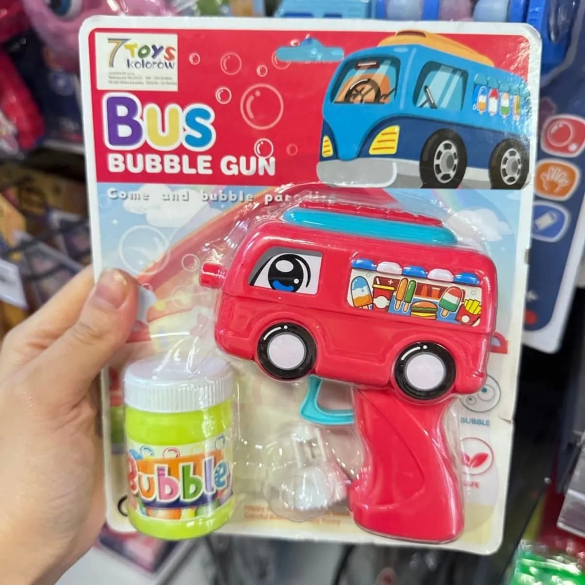 Pistolet na bańki Bus Bubble Gun PK12494, żółty autobus z lodami