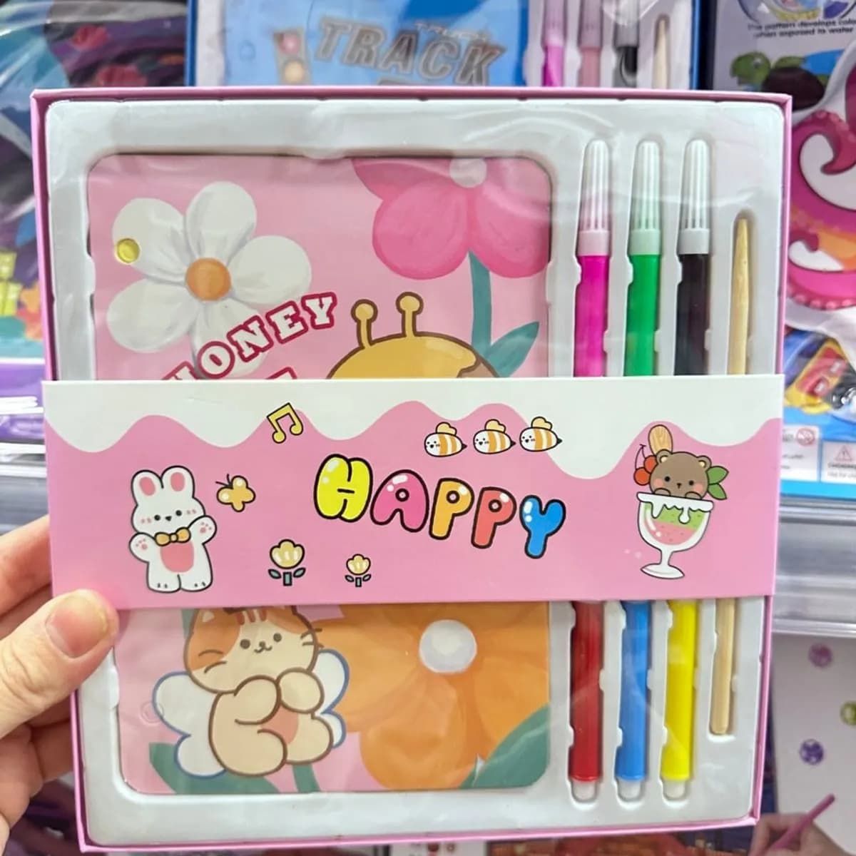 Zestaw kreatywny "Free Style" z dinozaurami, pisaki i plansze