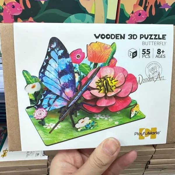 Zabawka Wooden 3D Puzzle 55PCS